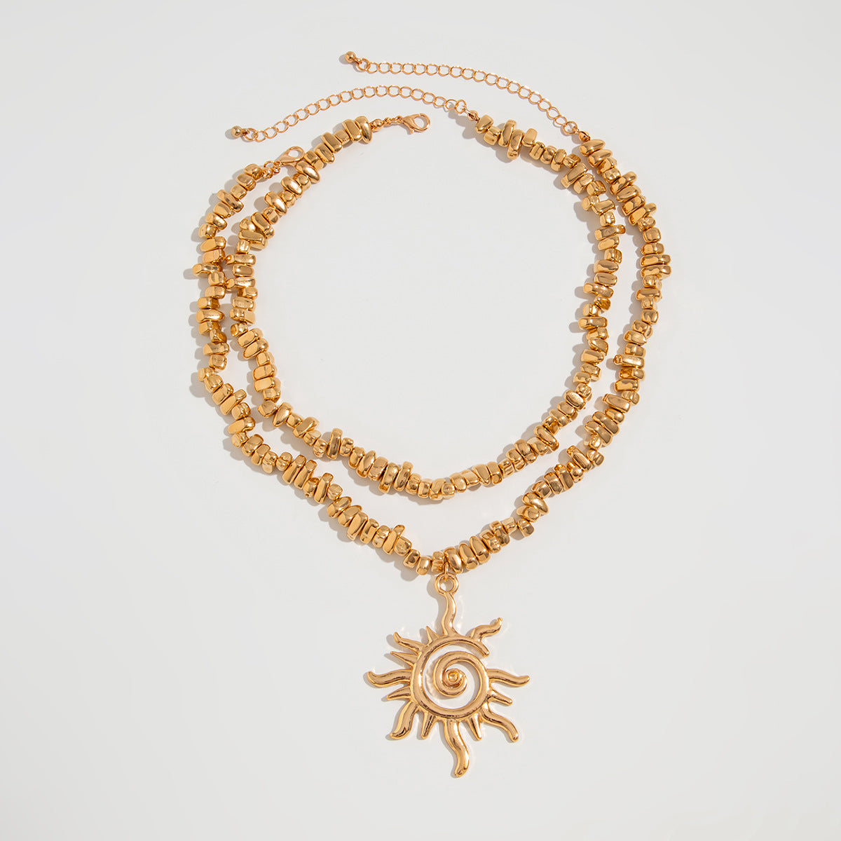 Jayonna Layered Sun Pendant Necklace - Style 1 [FBCO6SP0]