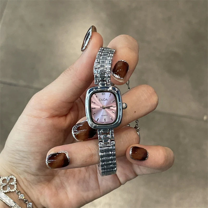 Patricia Vintage Square Watch - Pink