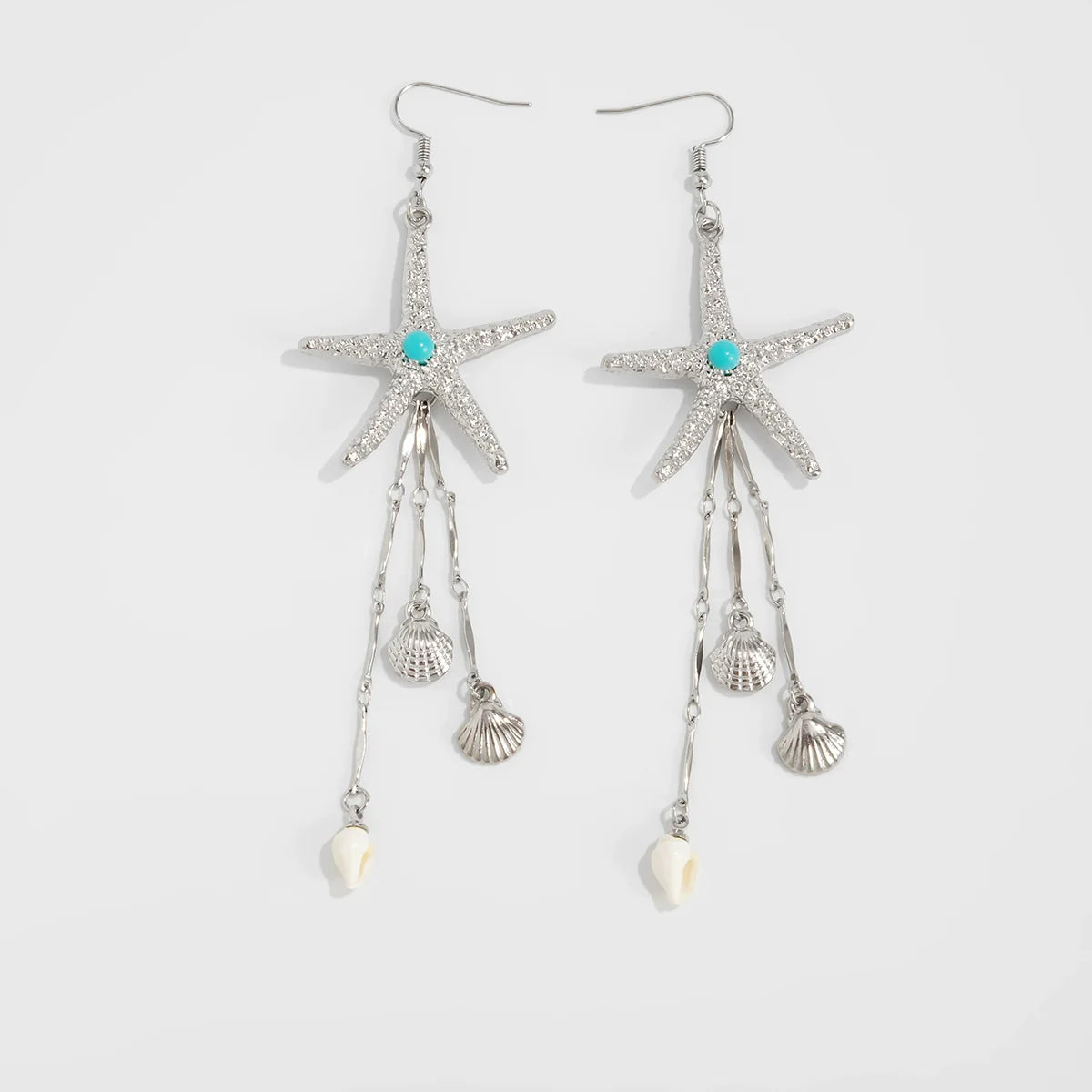 Miyanna Ocean Charm Earrings - Silver