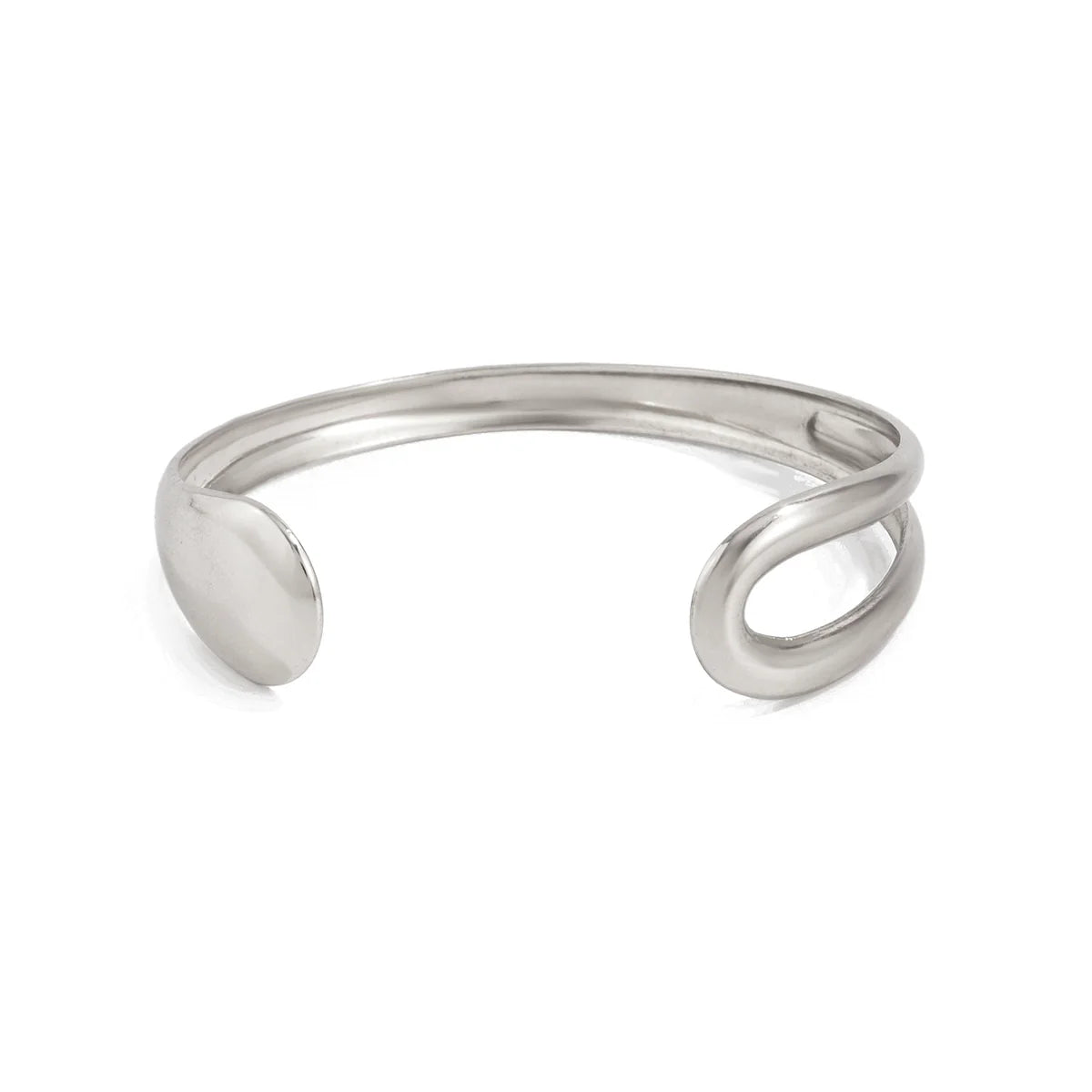 Skye Asymmetric Cutout Arm Cuff - Silver