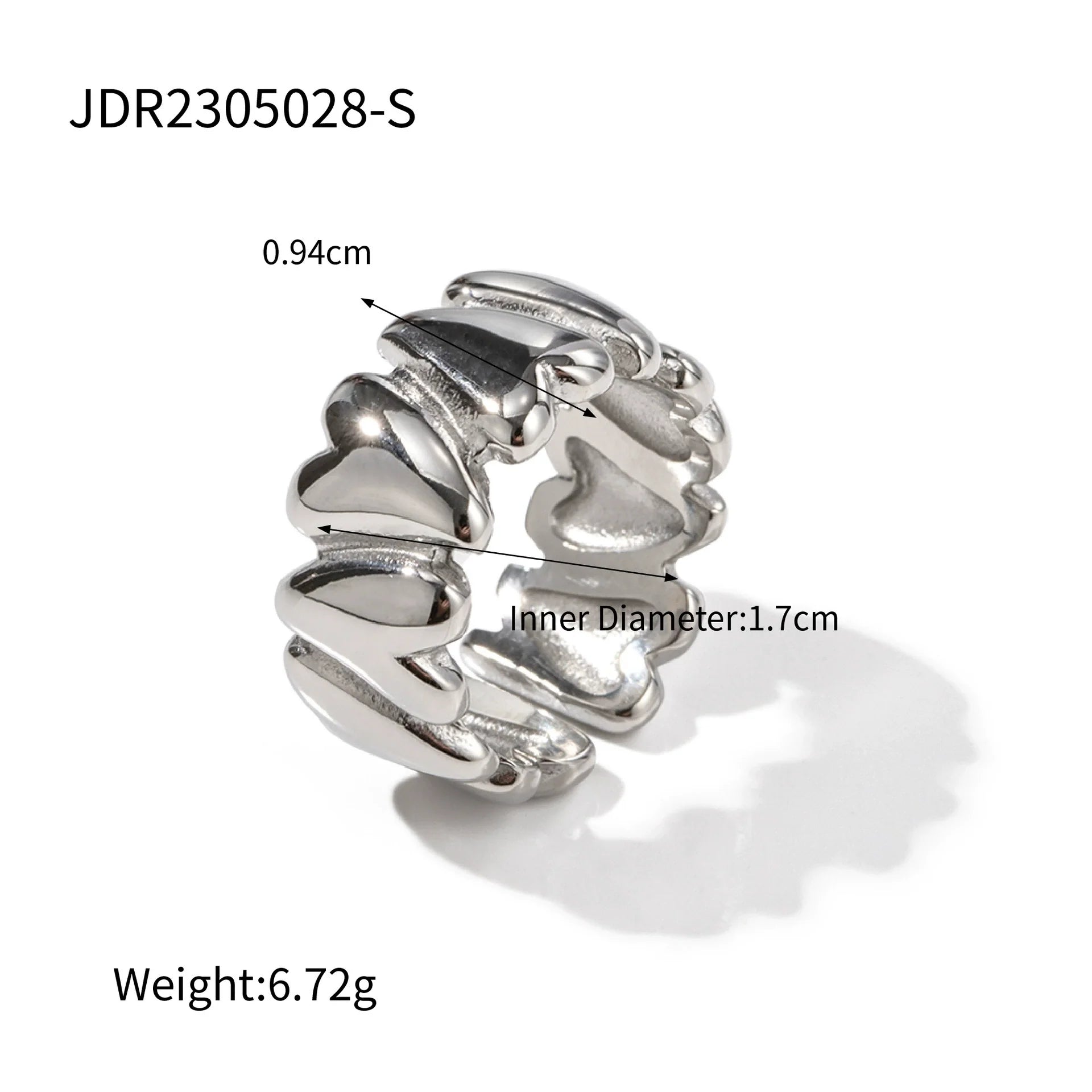 Aubrielle Stainless Steel Statement Ring - JDR2305028-S