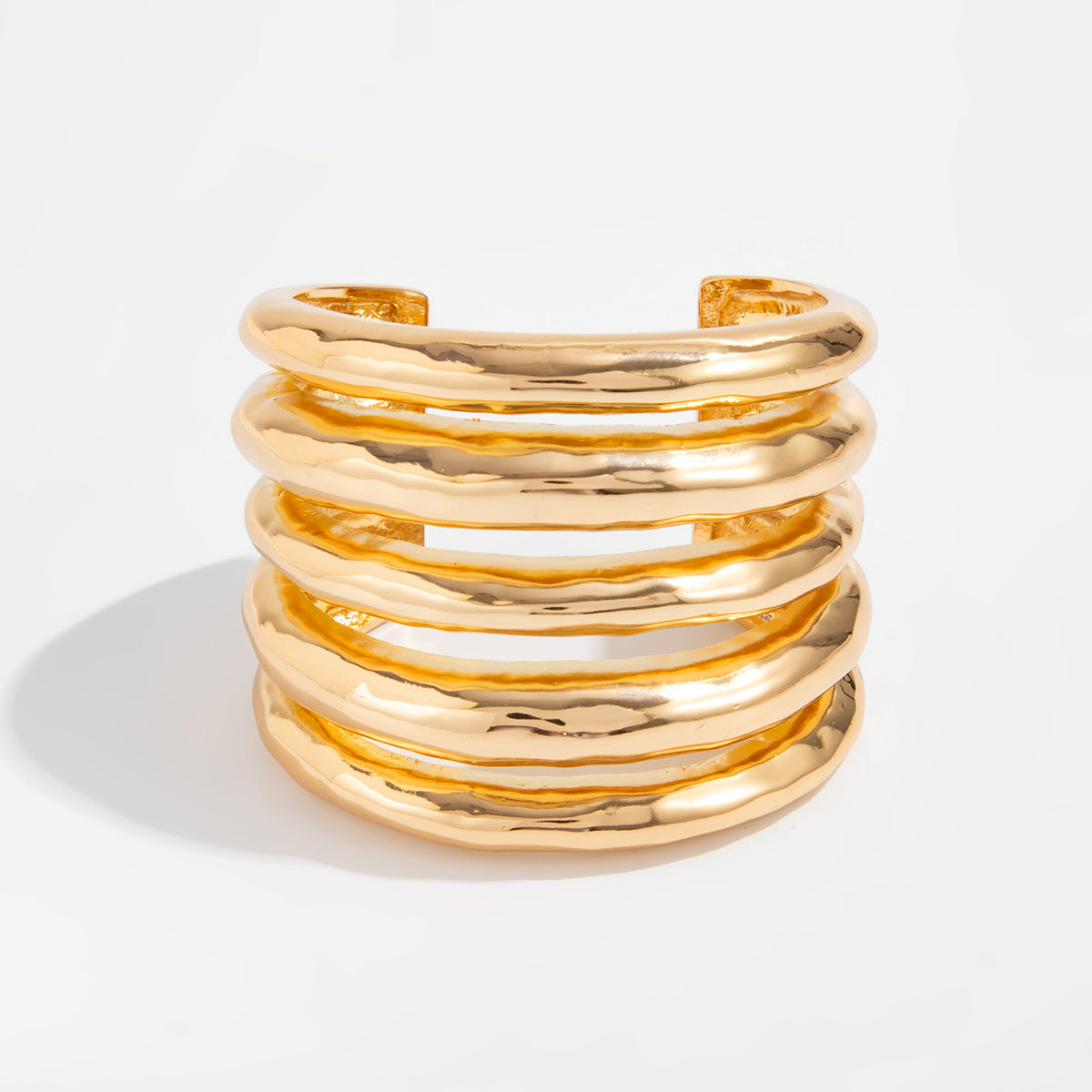 Meryem Irregular Geometric Bangle Set - Style 2890 Gold [DBDDURGN]