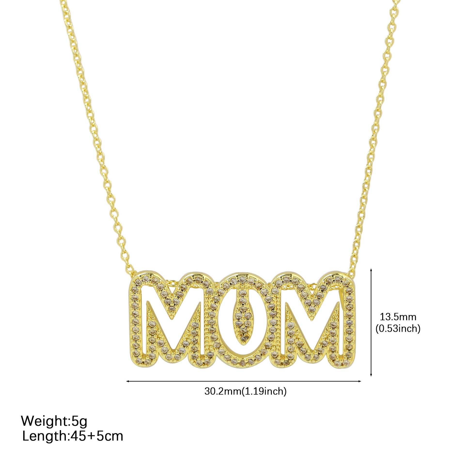 Azlynn Delicate Script Necklace - Mom [UCQ6HHOZ]