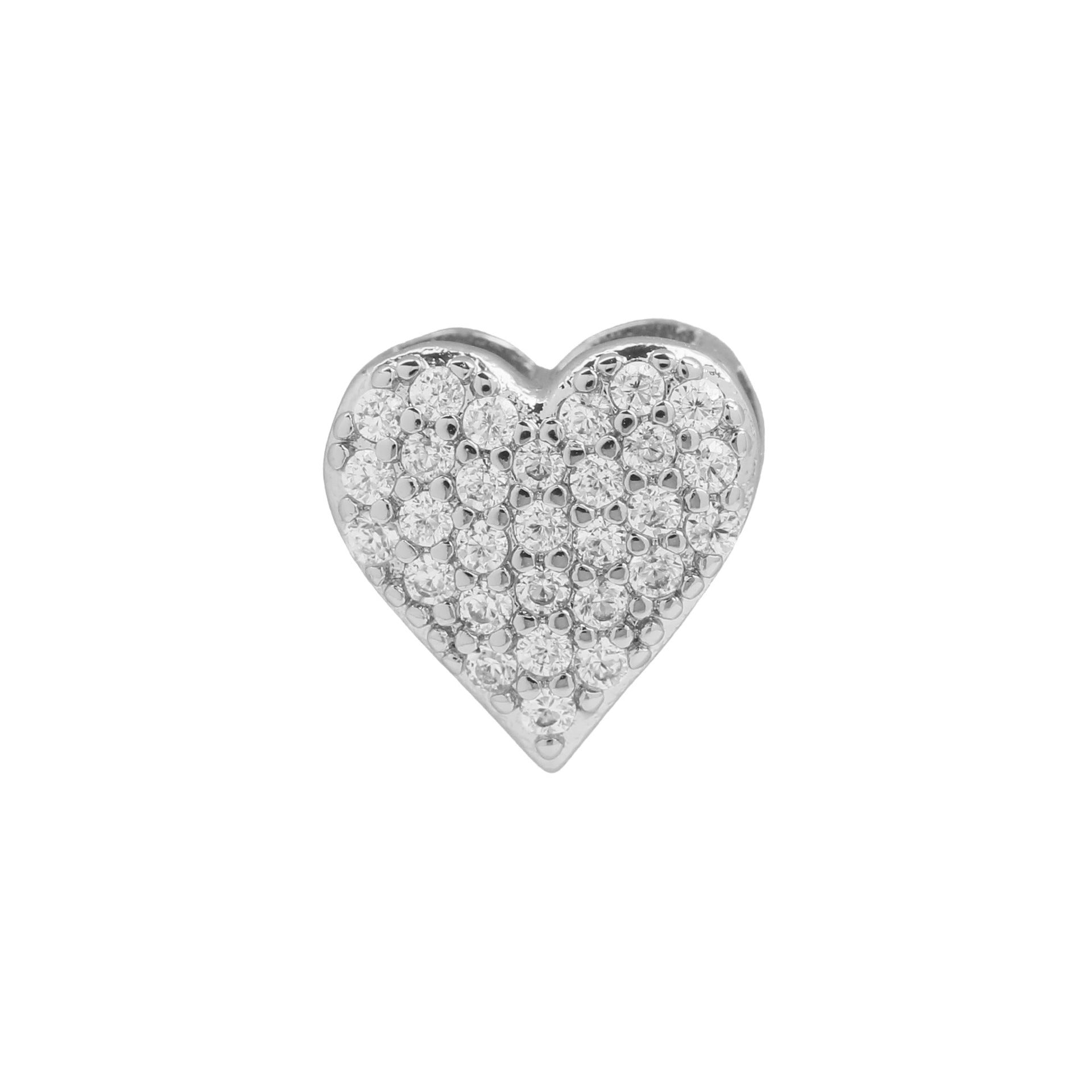 Rosalyn Bubble Letter Necklace - Silver Heart Pendant [0ZJTIV03]