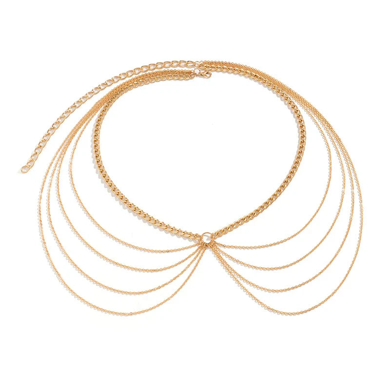 Maddalena Layered Tassel Chain - Custom Small Gold (Fits 24-32 inch Waist)