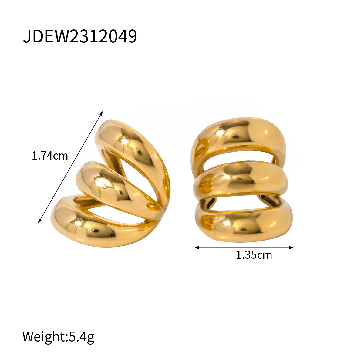 Katya Puffy Diamond Hoop Earrings - JDEW2312049 [Z48EOGQK]