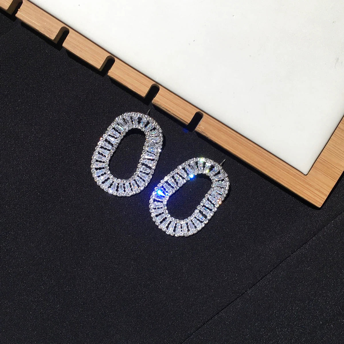 Mattea Dazzling Zircon Drop Earrings - Ear Post