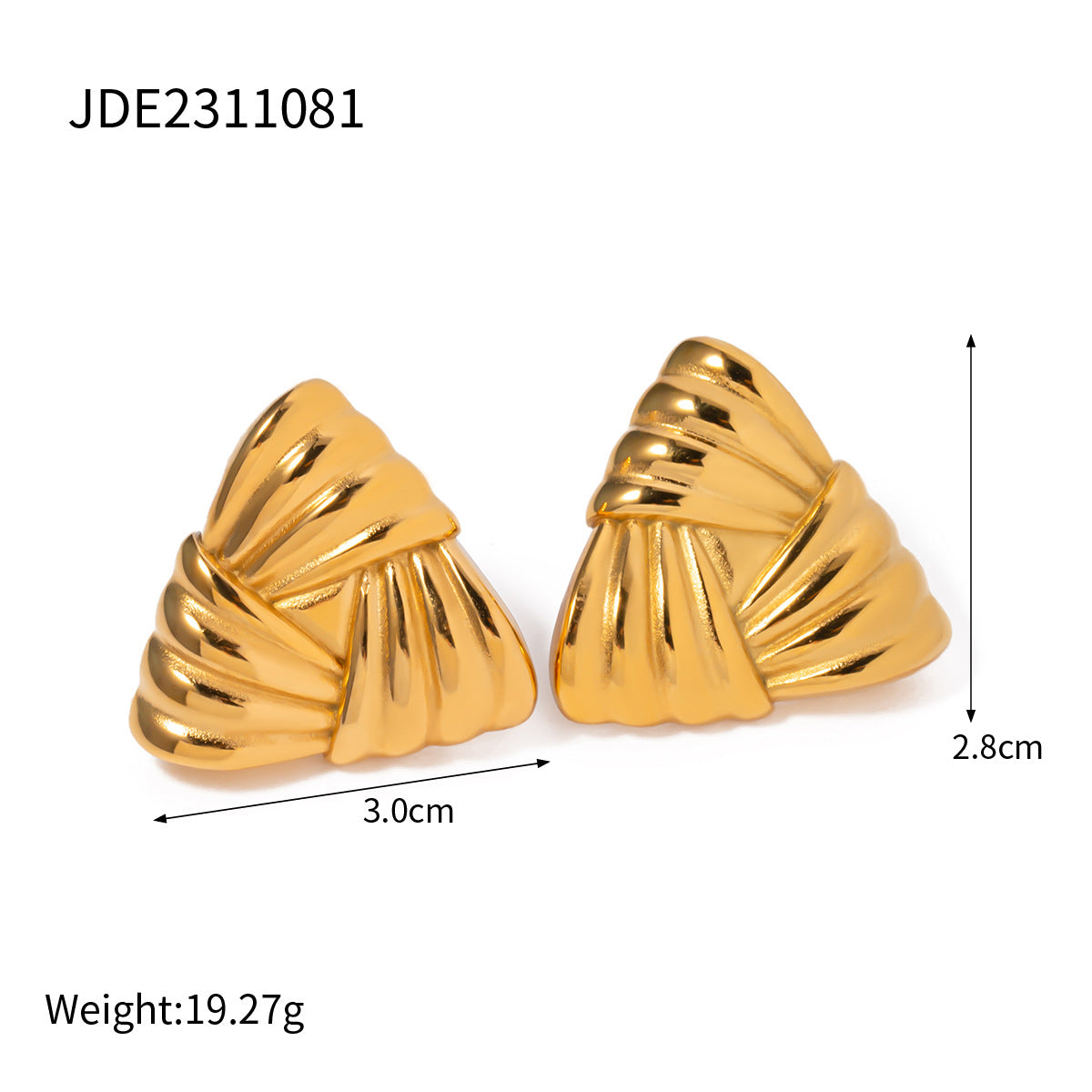 Jalyssa Wavy Bar Earrings - JDE2311081 [FD82RB6J]