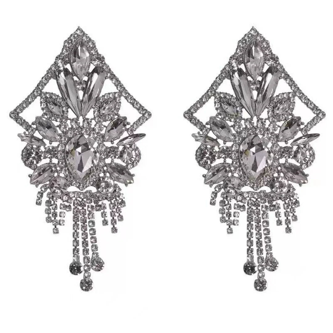 Anderson Sparkle Tassel Earrings - Silver Plated (Pair)