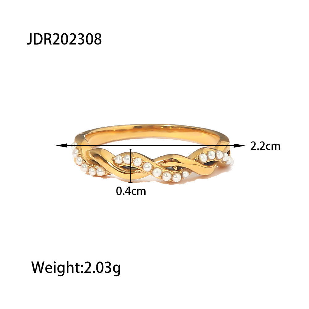Verona Geometric Pearl Ring - JDR202308-8 [FKUEZE2U]