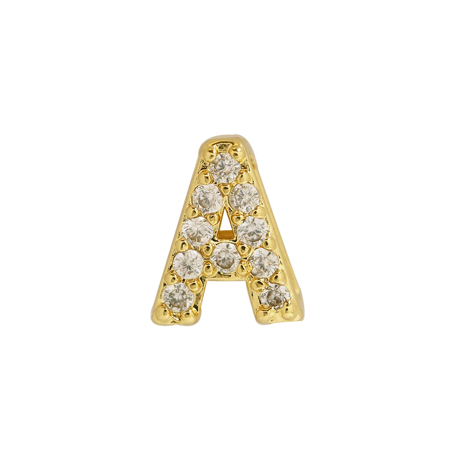 Leyna Gold Zircon Initial Necklace - A [6XXMB0VI]