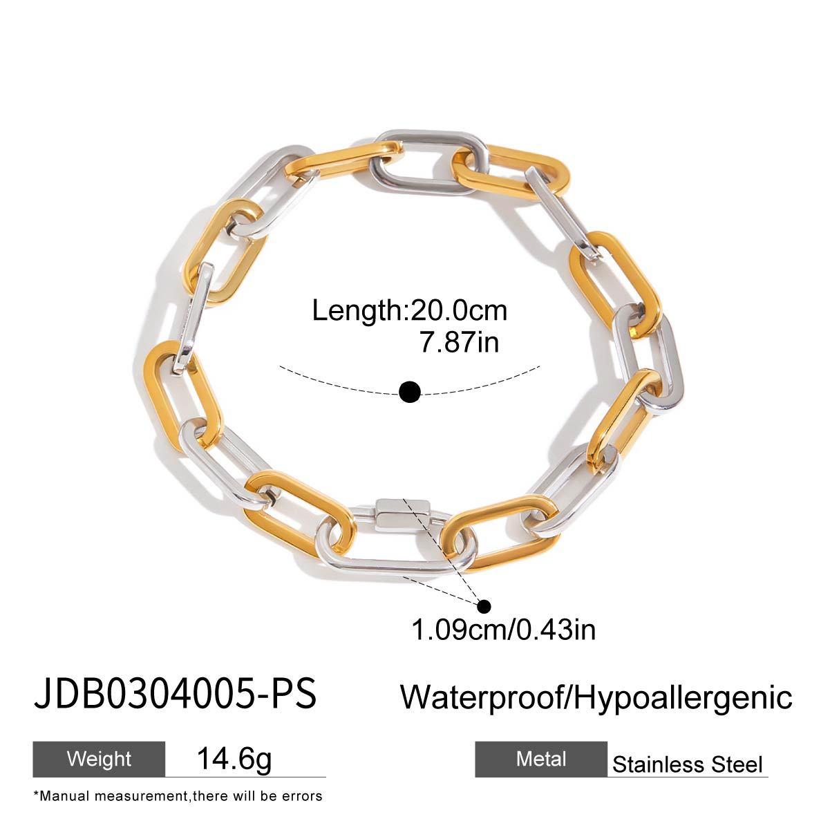 Germani Two-Tone Cuban Bracelet - JDB0304005-PS [SJT7IA3O]