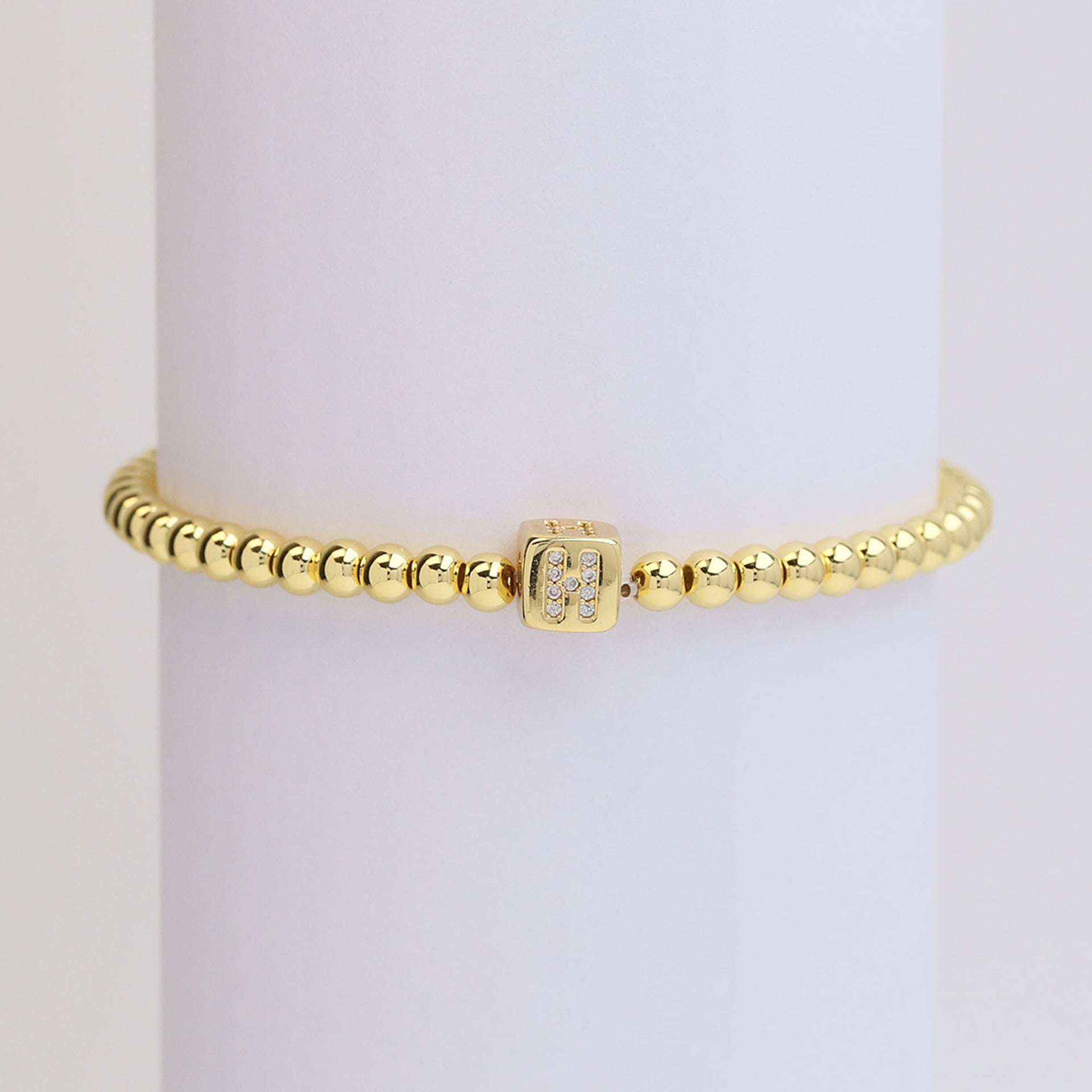 Layana Initial Cube Bracelet - H [4FC22RX8]
