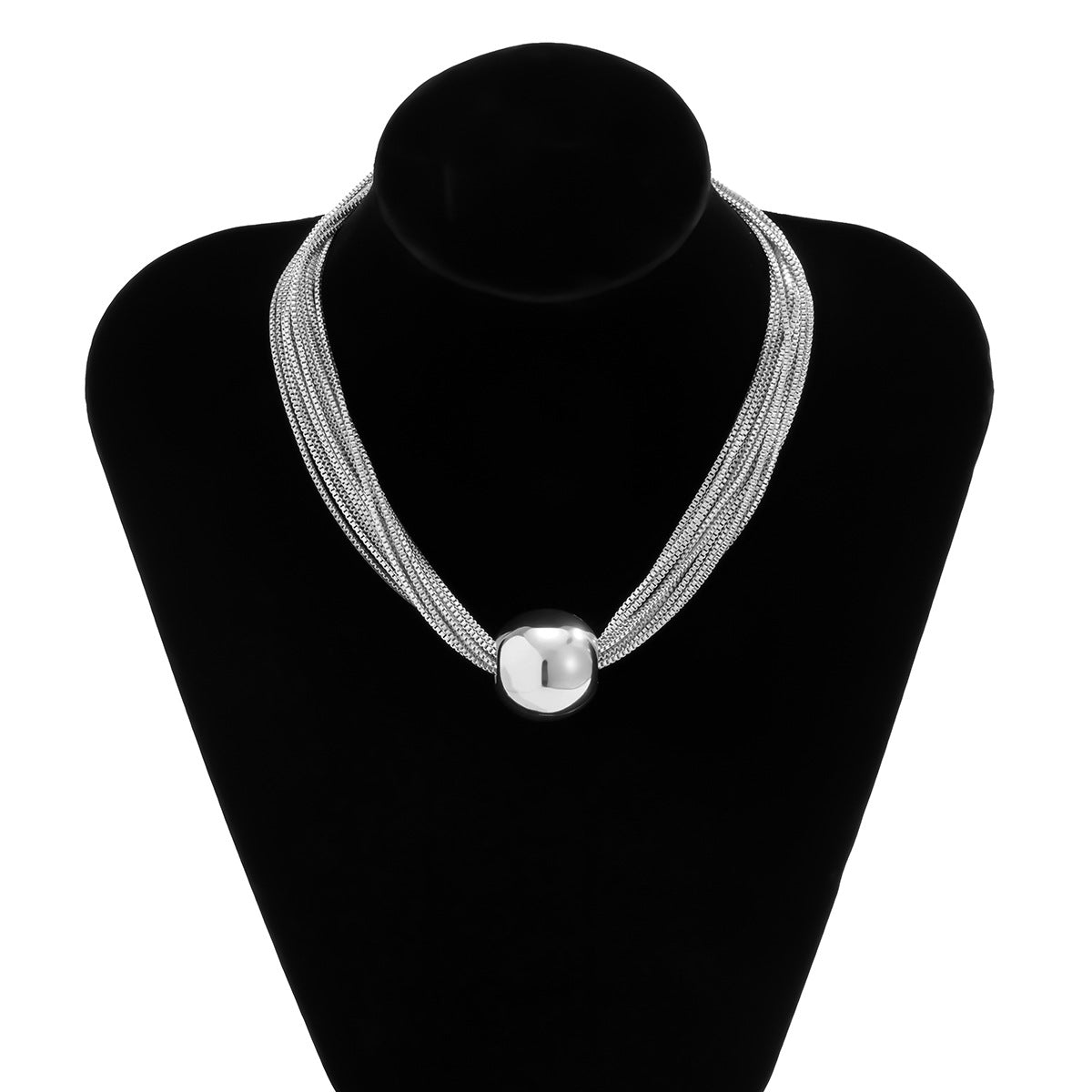 Tianna Layered Sphere Necklace - Style 2 [PUPXX08L]