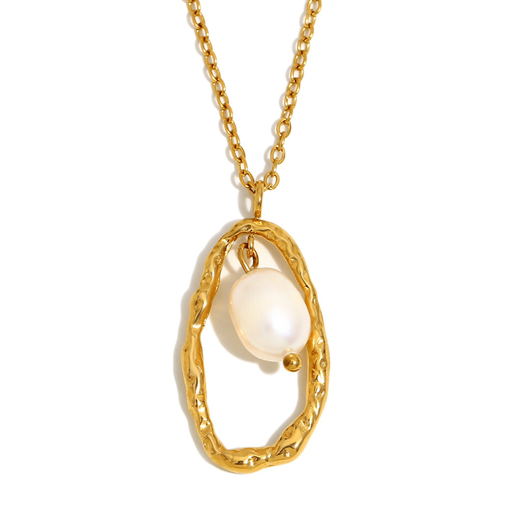 Celina Pearl Pendant Necklace - Pearl Pendant Necklace - Gold [0UWVC9R5]