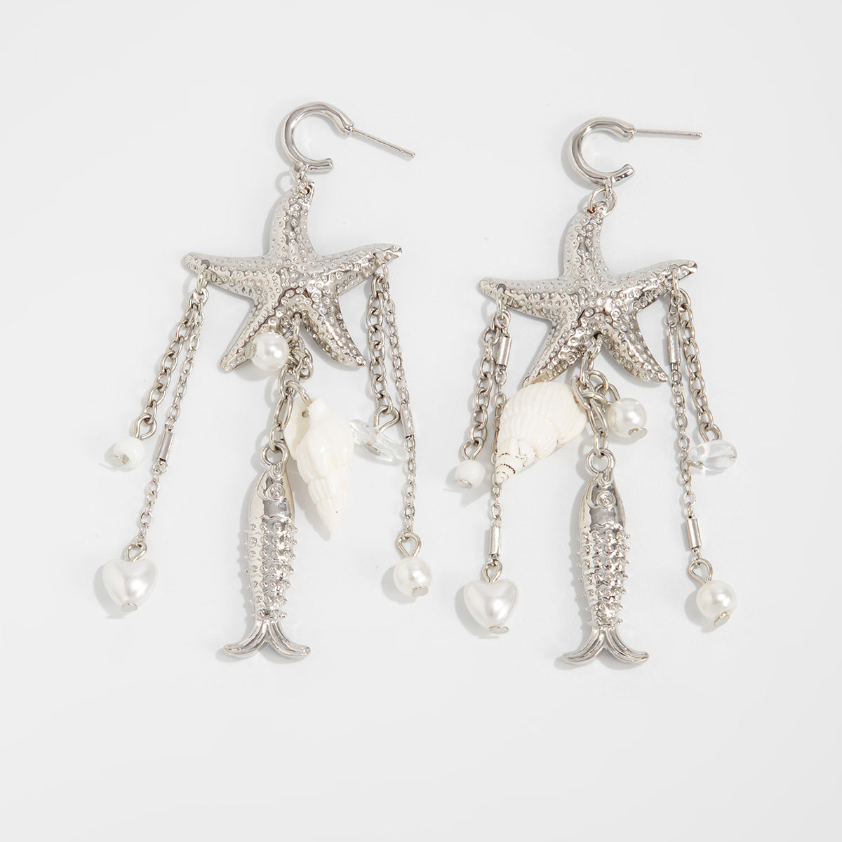 Danielle Ocean Pearl Dangle Earrings - Style 3644 Silver [D9MVAUYC]