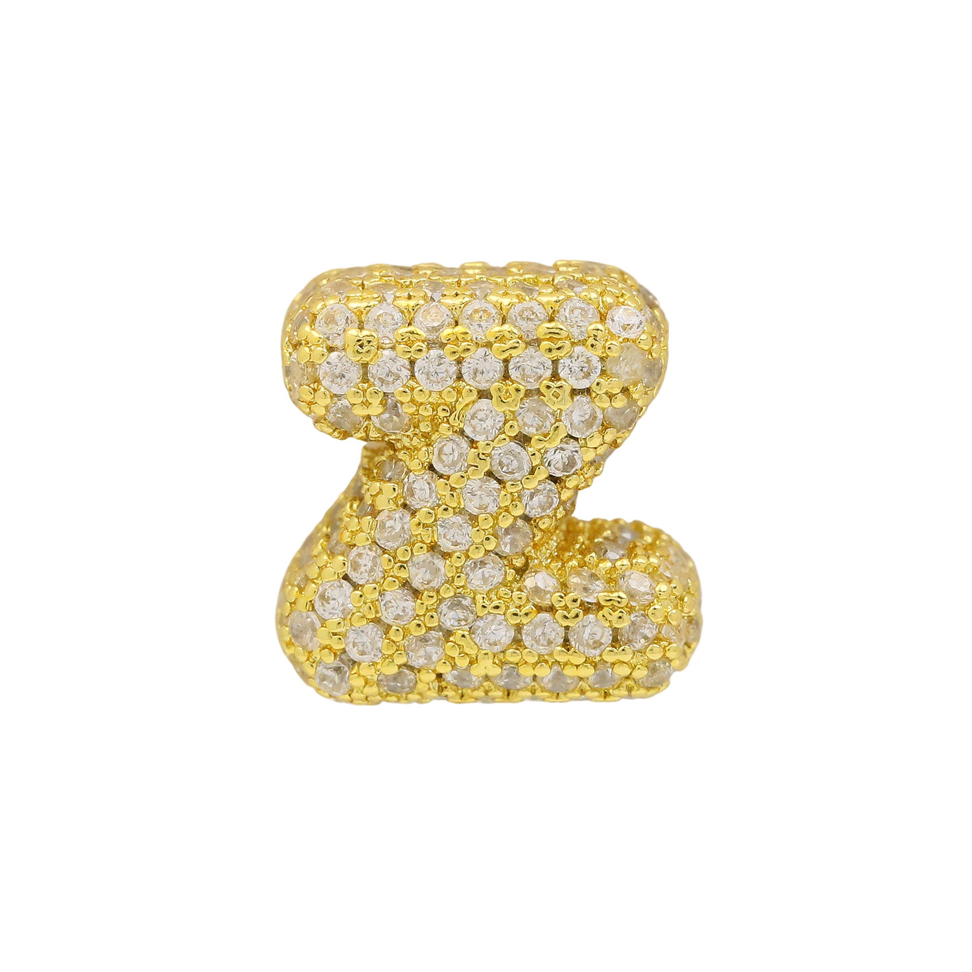 Jehlani Zircon Bubble Letter Necklace - Gold Z Pendant [6V5DII6S]