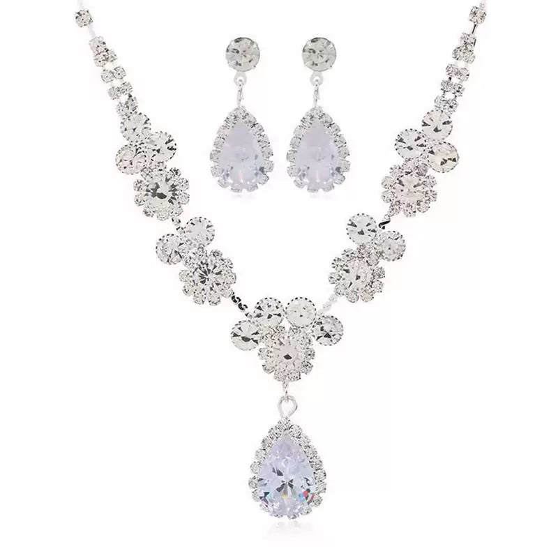 Londynn Zirconia Water Drop Set - Necklace + Earrings