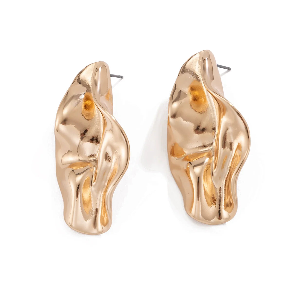 Teagen Sculptural Stud Earrings - Gold