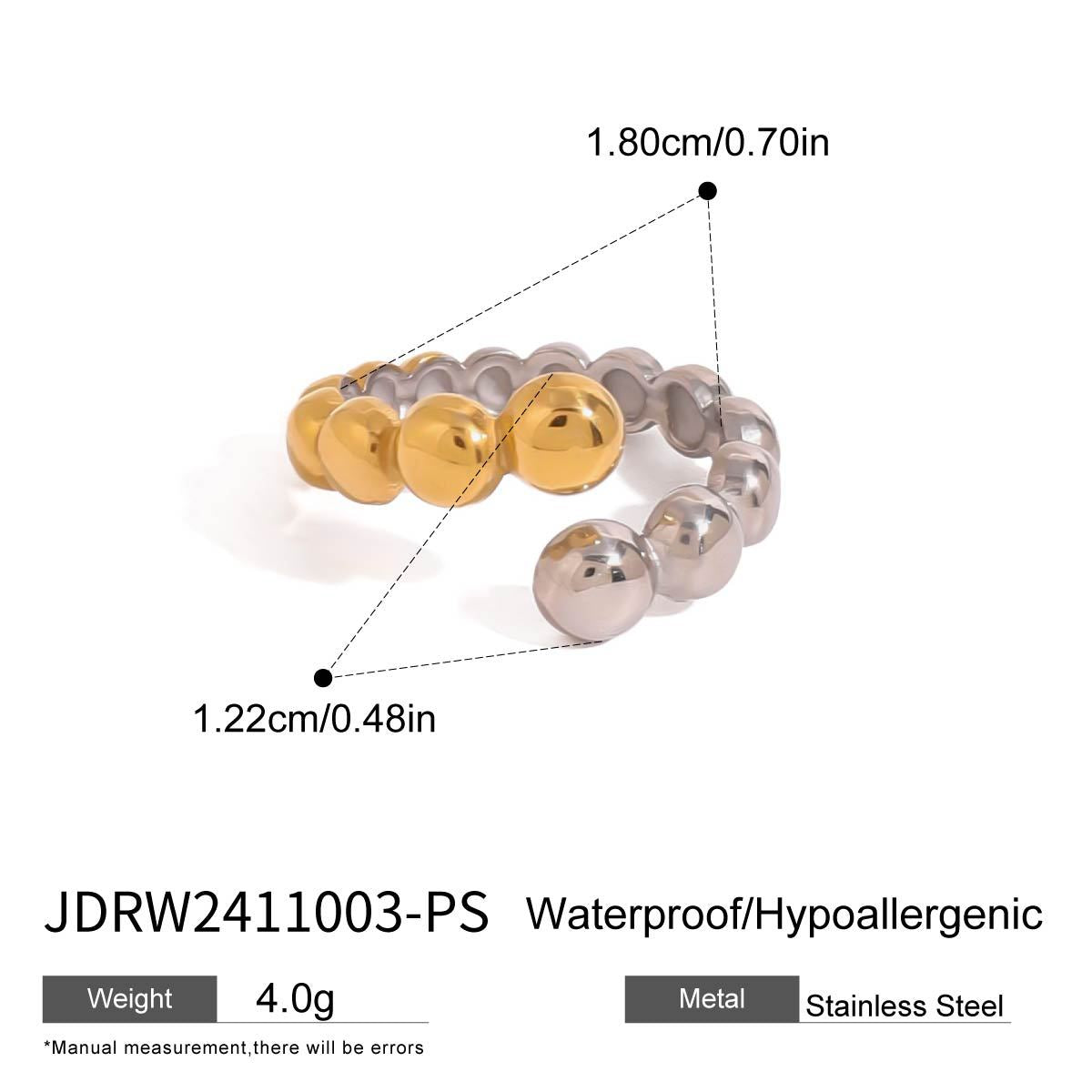 Janelly Dainty Pearl Stacking Rings - JDRW2411003-PS [WIMLG7VX]