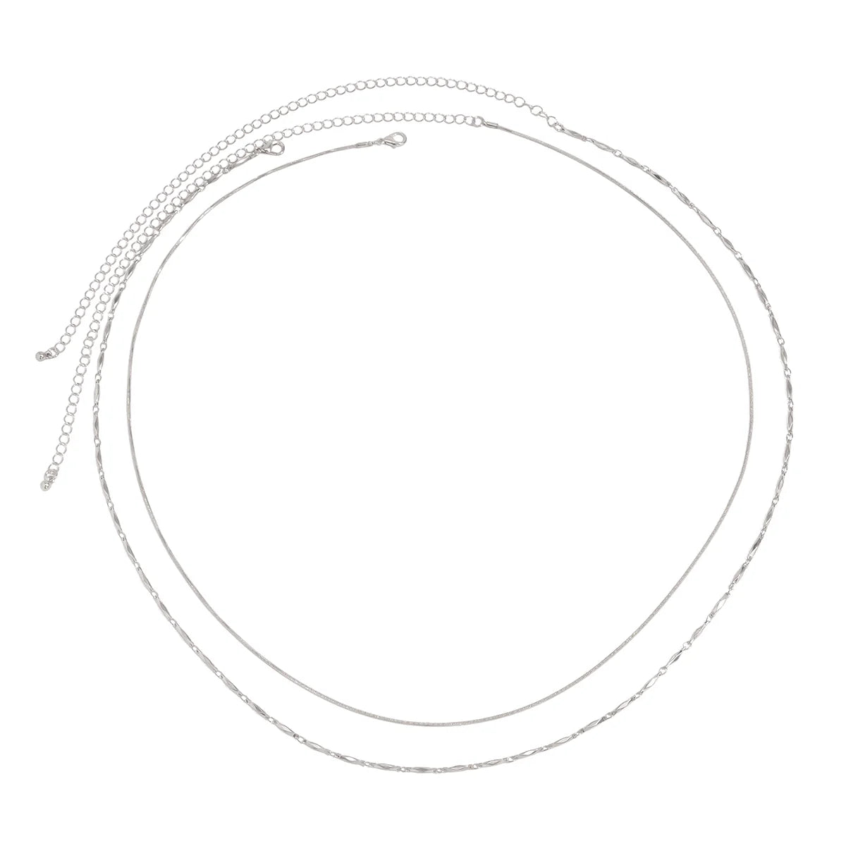 Berenice Layered Body Chain Set - Silver