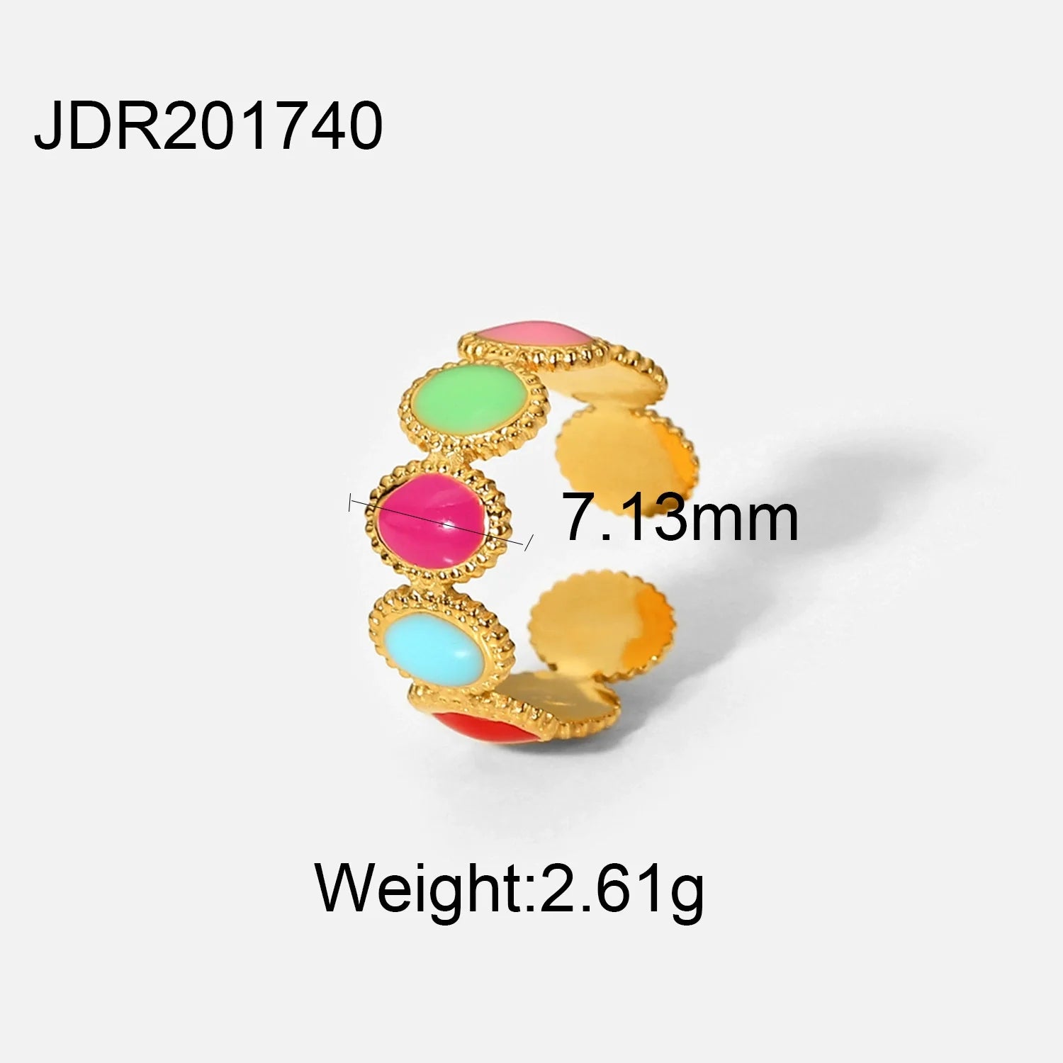 Rei Vibrant Enamel Ring - undefined