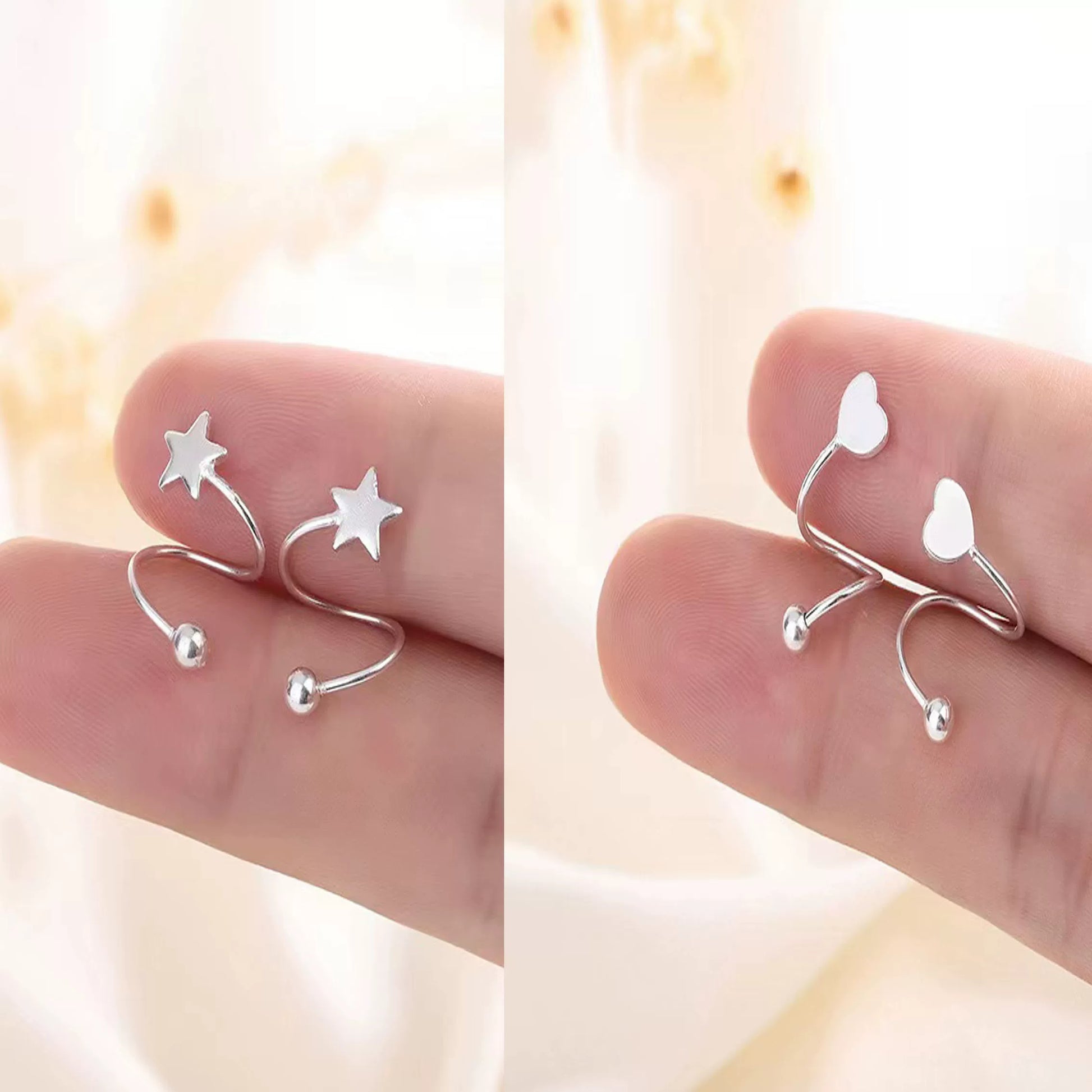 Rozalynn Dainty Everyday Studs - Star & Heart Set (4 Pcs)