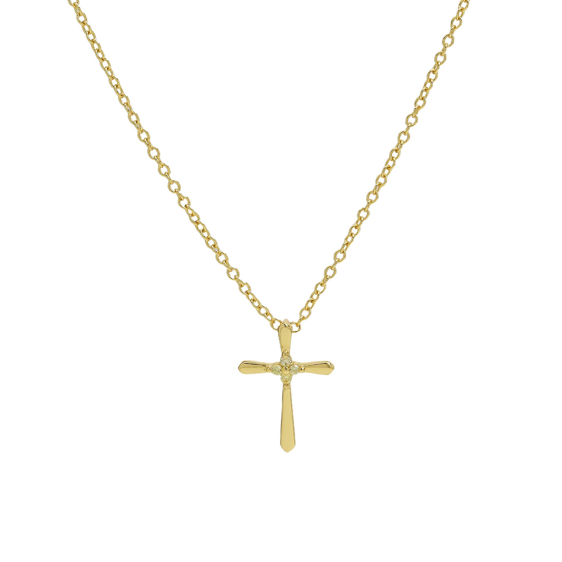 Mela Birthstone Cross Necklace - November Birthstone Necklace [676348B3]