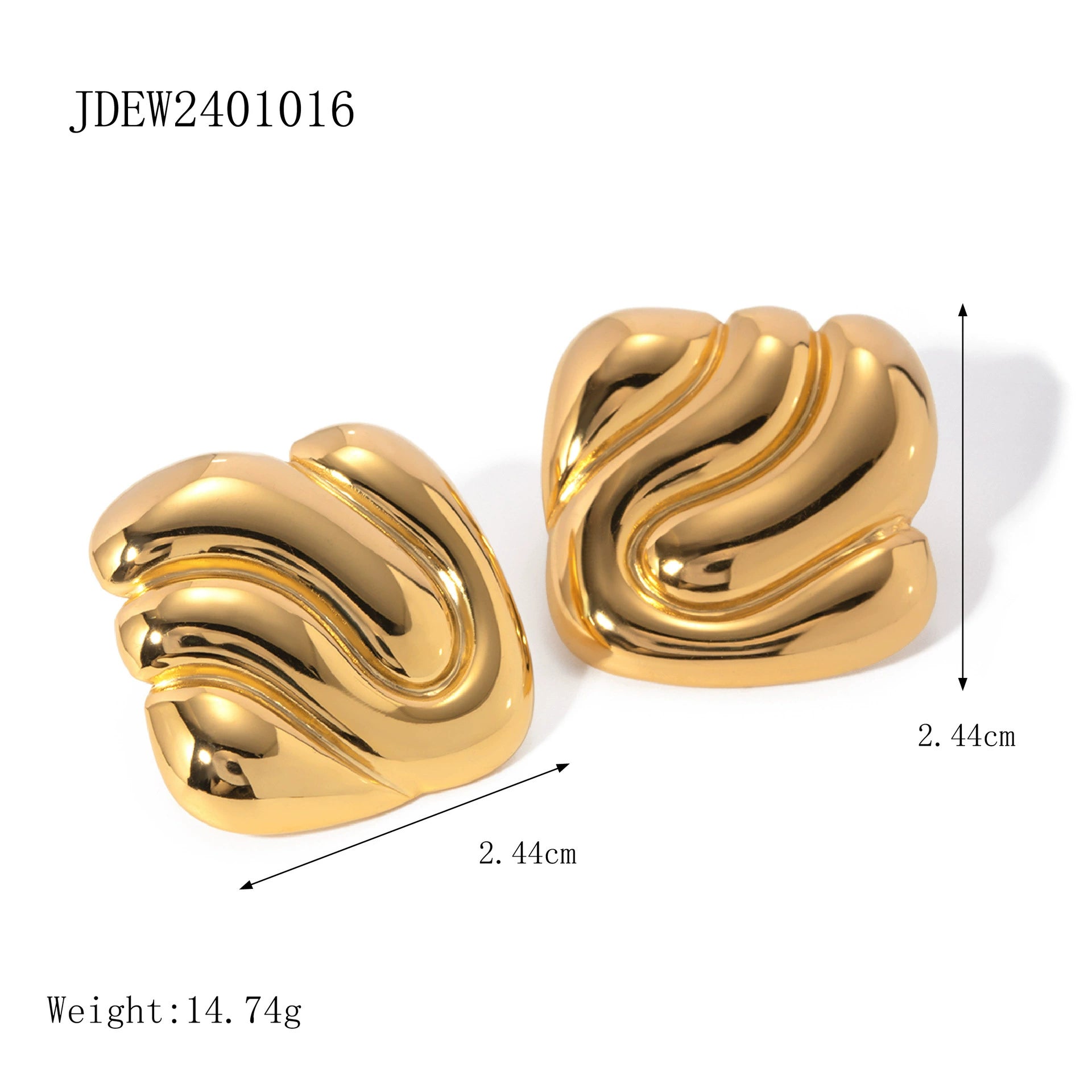 Kamiyah Sculptural Asymmetric Studs - JDEW2401016 [4W6883Z0]