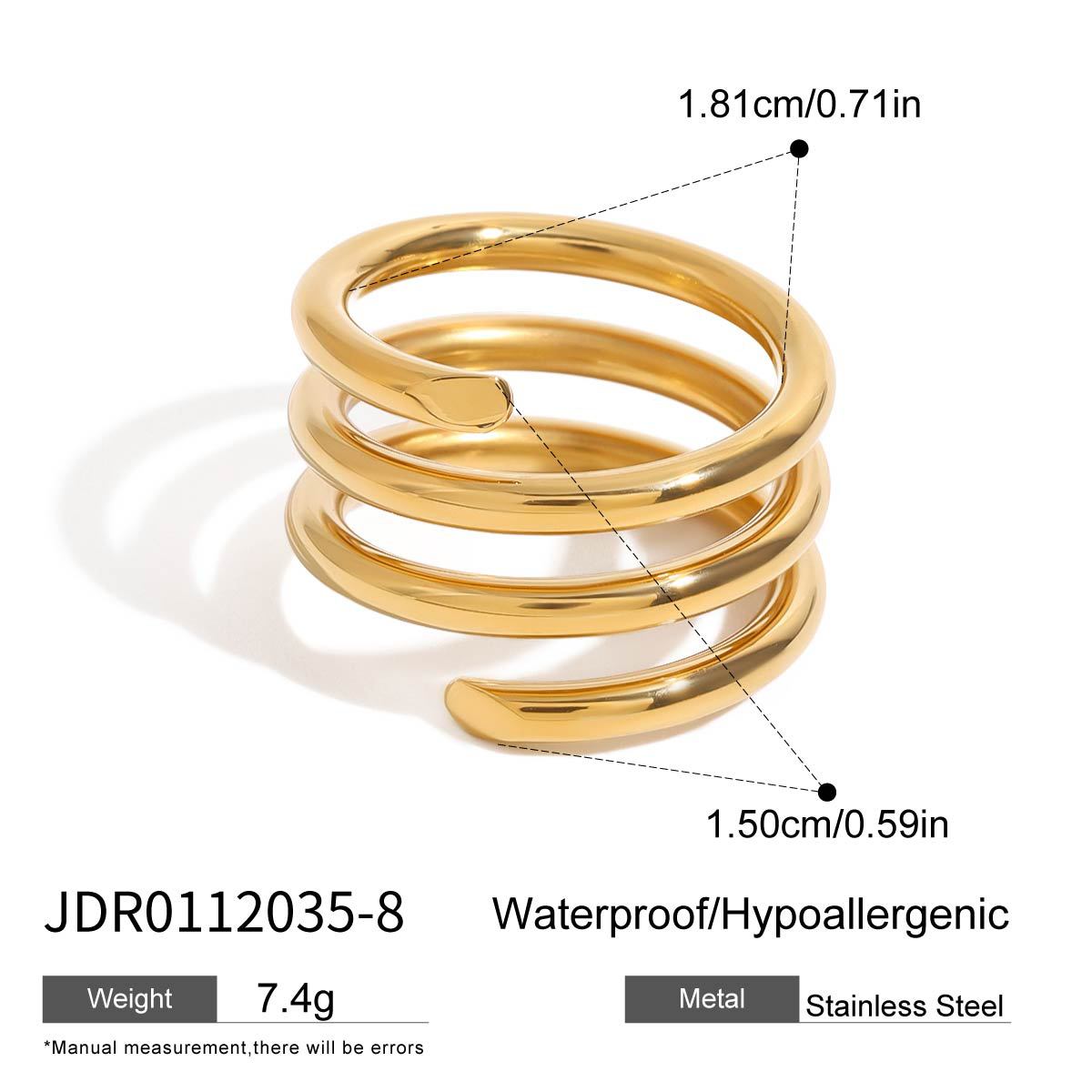 Haydee Geometric Zircon Rings - JDR0112035-8 [93XQX65B]