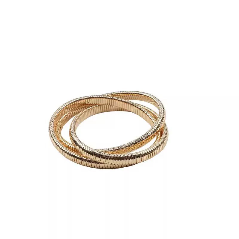 Ilyana Vintage Triple Coil Bracelet - Triple Loop Non-Fading