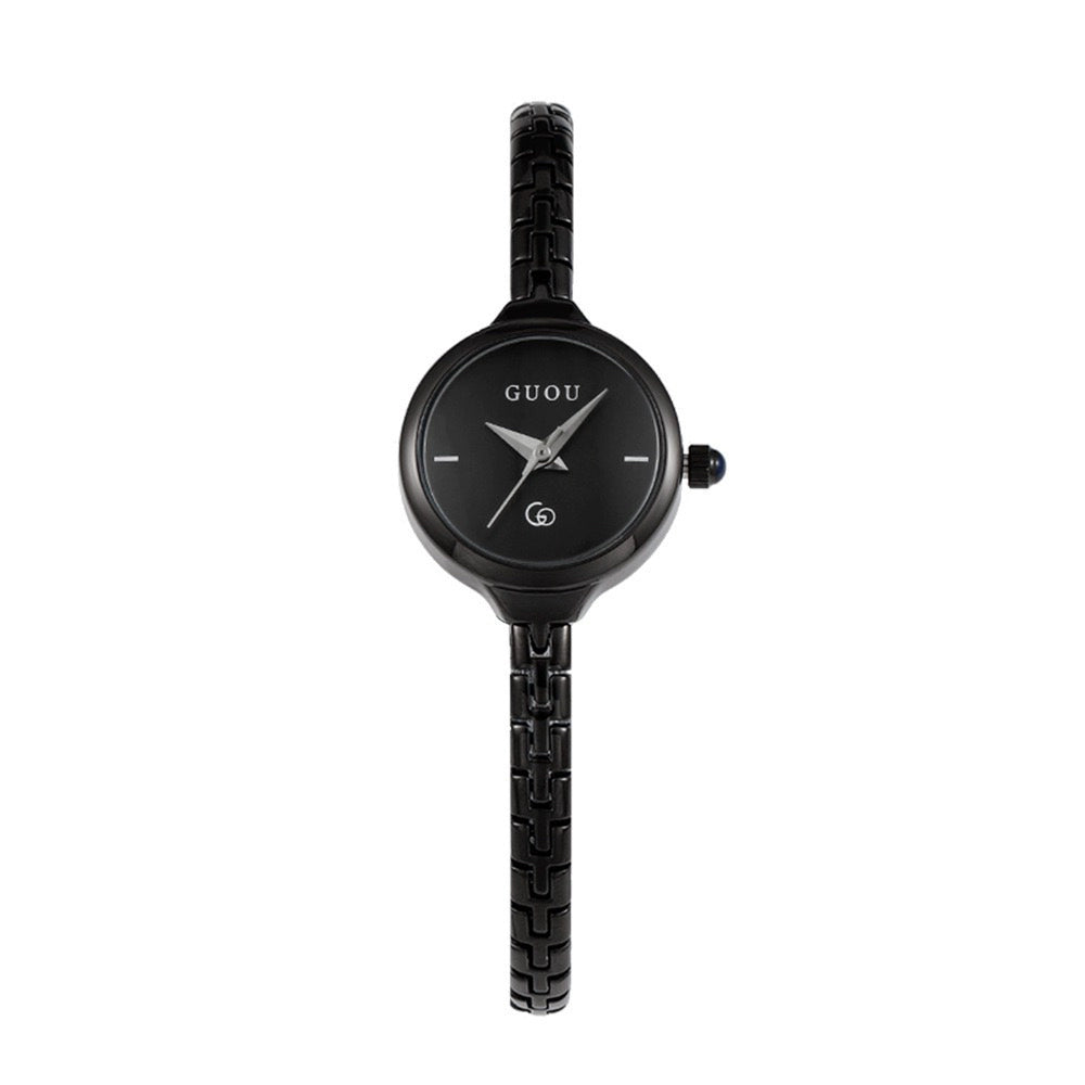 Aiden Elegant Bracelet Watch - Gunmetal Black [QTN0CZV3]