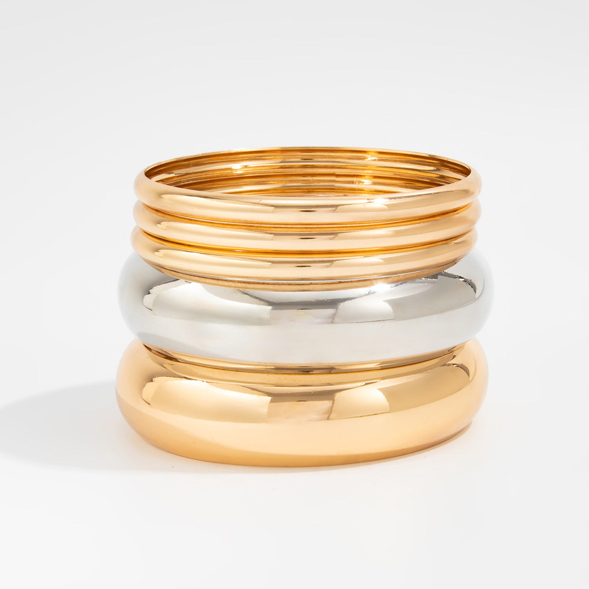 Simran Irregular Bangle Set - Mixed Color Style 2 [0FEHY8IQ]
