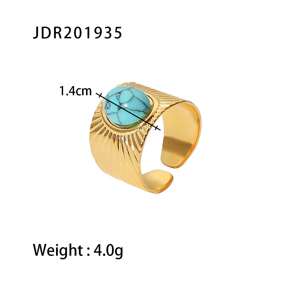 Grey Statement Gemstone Ring - JDR201935 [4GF8O1Q1]