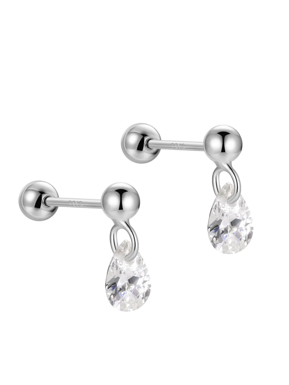 Israa Dainty Star Stud Earrings - Silver Pair (S925 Sterling Silver)
