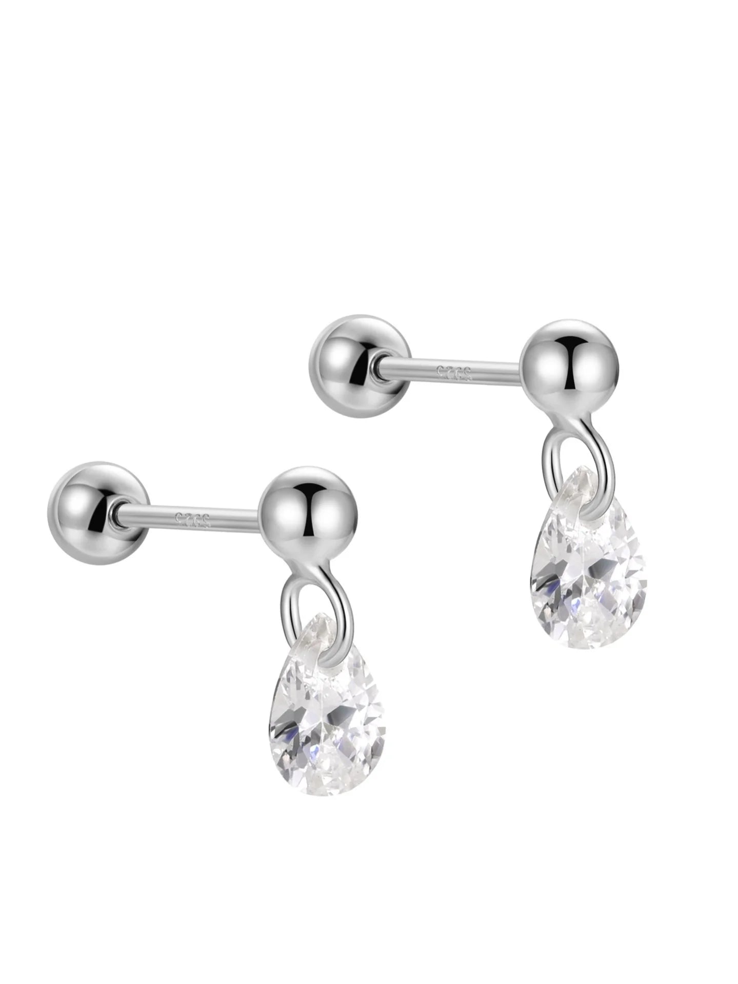 Israa Dainty Star Stud Earrings - Silver Pair (S925 Sterling Silver)