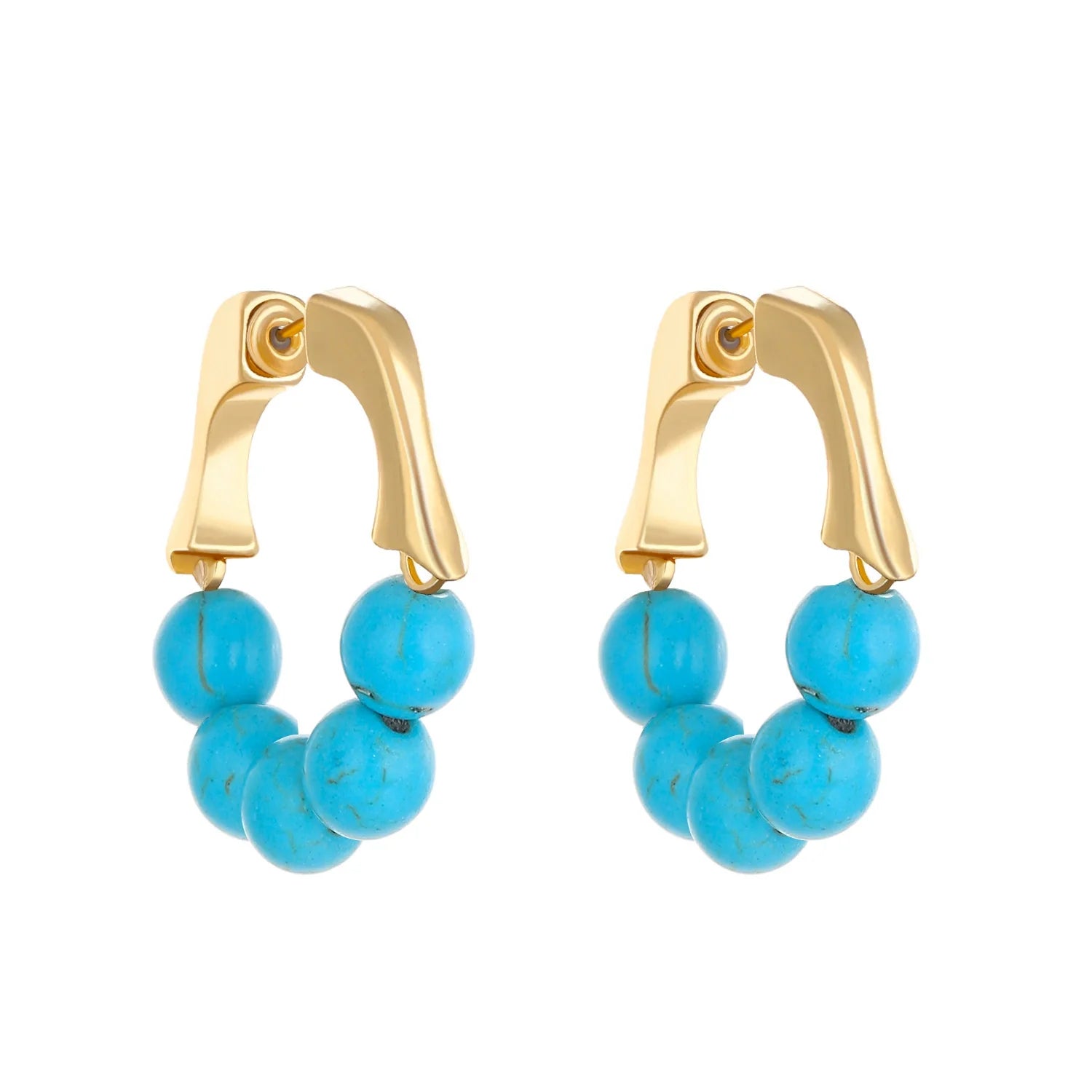 Avianah Classic Bead Earrings - KC Gold/Blue