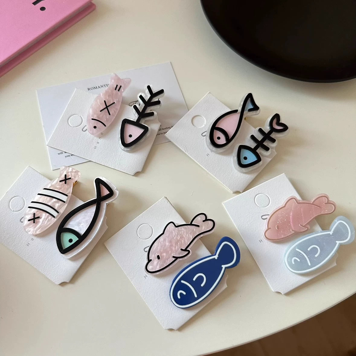 Camillia Whimsical Fish Clips - Small Fish Full Set 10-Pack [VO70P1BR]