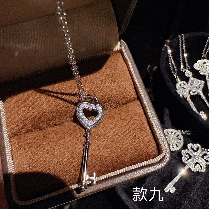 Kinslee Sparkling Key Necklace - Style Nine [15AIXH46]