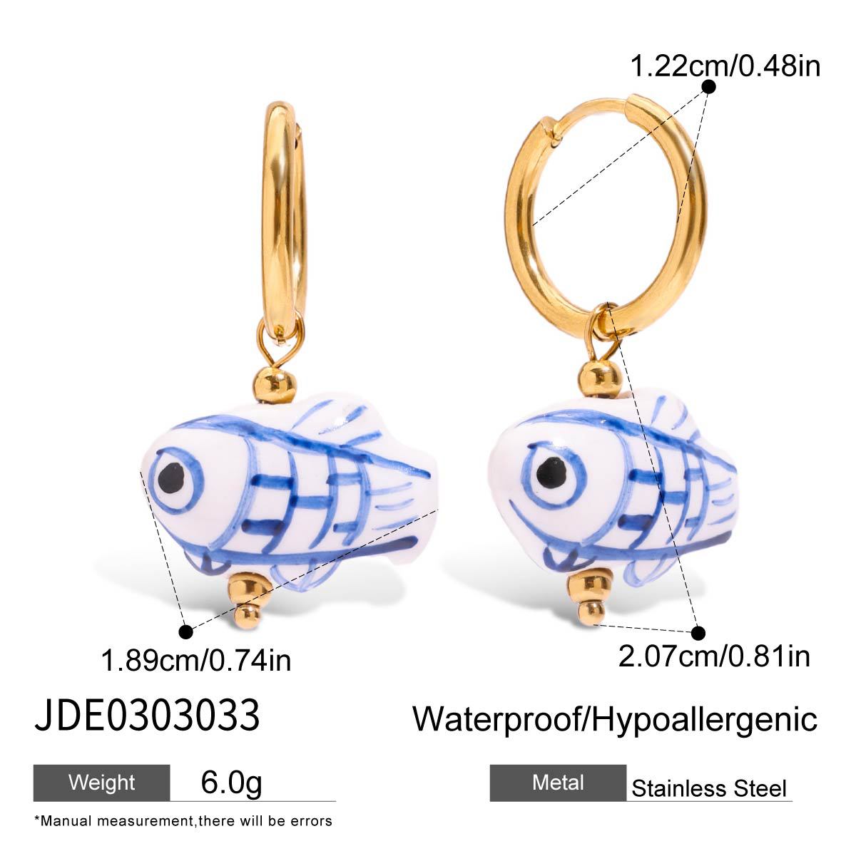 Valencia Ceramic Pearl Drop Earrings - Beige Ceramic [WP4W4MM0]