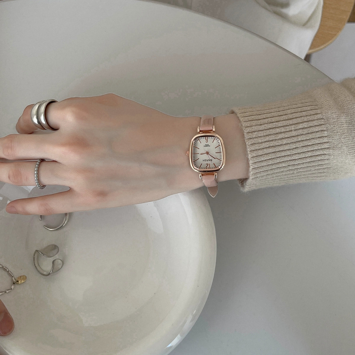 Sumayyah Petite Leather Watch - Pink Strap [CGKGJYC2]