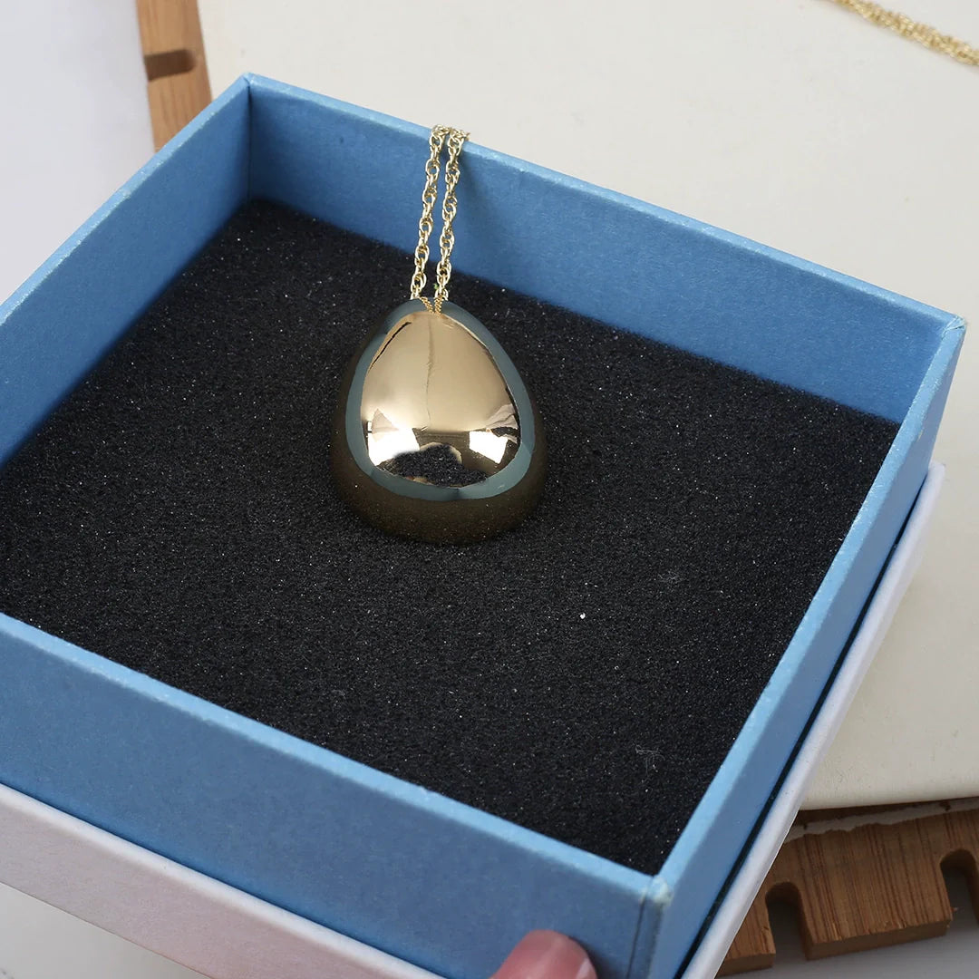 Vida Teardrop Pendant Necklace - Large Gold