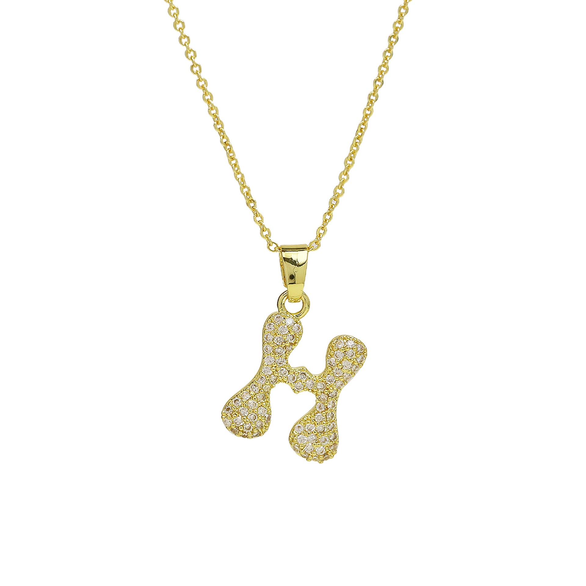 Fatou Bubble Initial Necklace - H [DG6OHWXY]