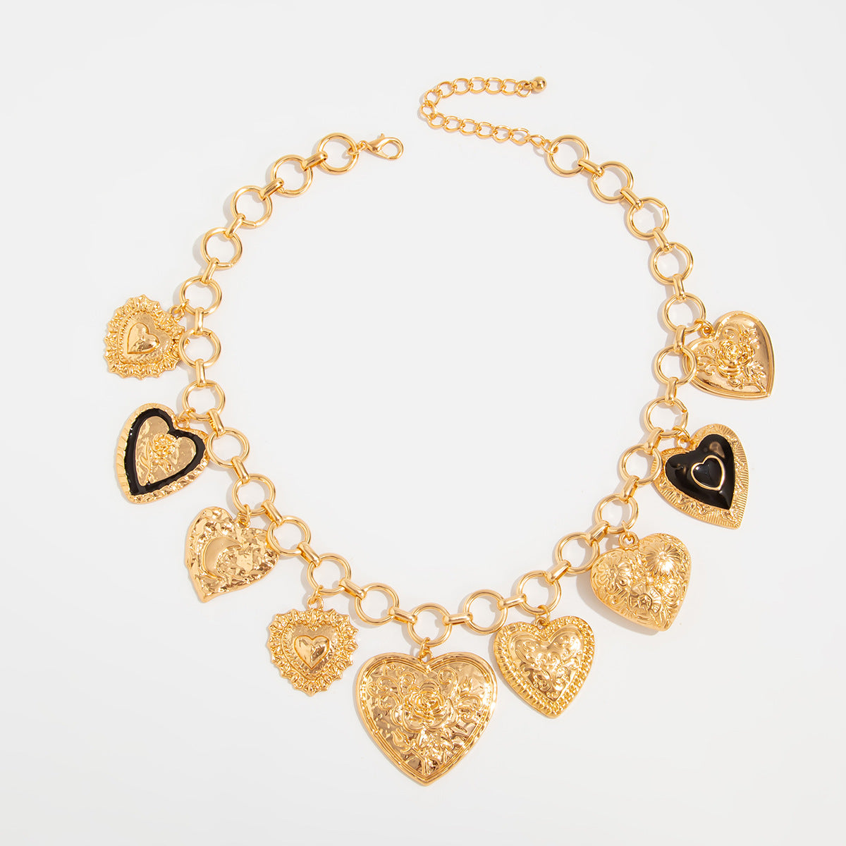 Lyrica Molten Heart Necklace - Gold [NKD1NSZ3]