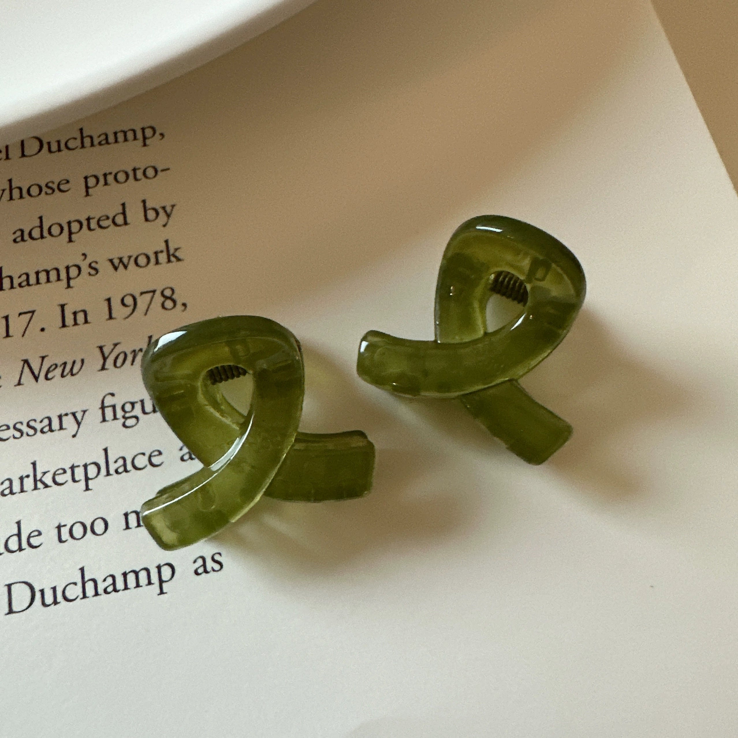 Jaylanie Petite Hair Claw - Green (Pair) [B1IFXAQX]