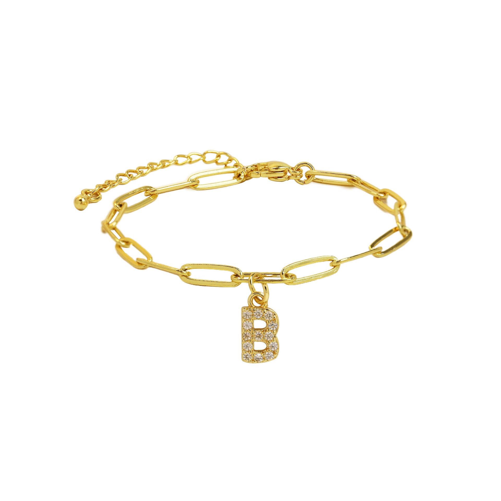 Jenessa Micro Inlay Letter Bracelet - B [MNLIJP7E]