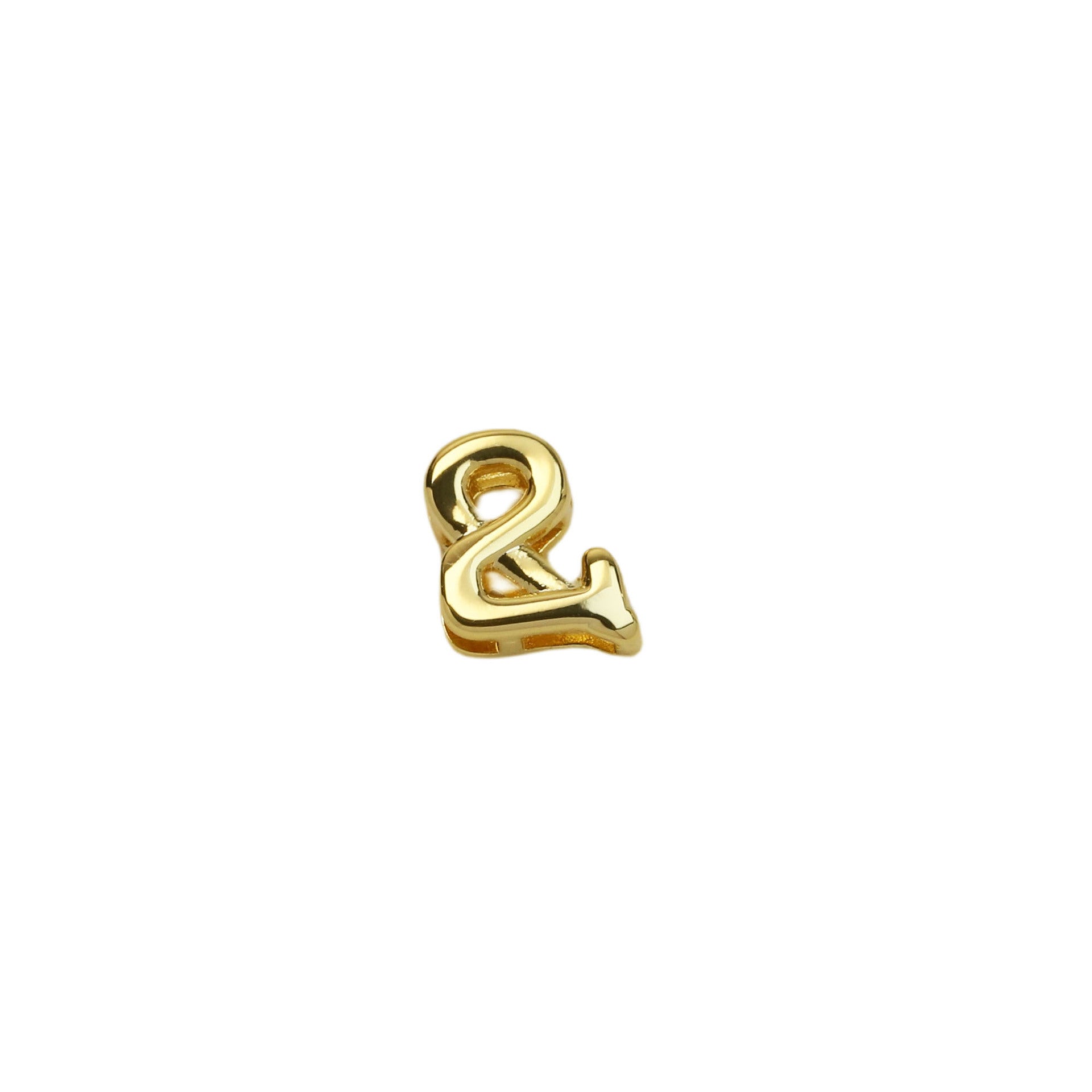 Devora Bubble Letter Necklace - Gold Tone Ampersand Pendant [13X2MJCX]