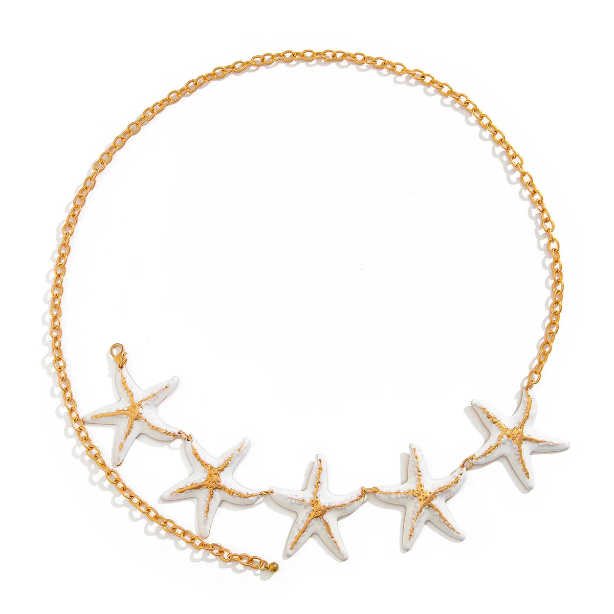 Lillyan Starfish Cross Body Chain - White