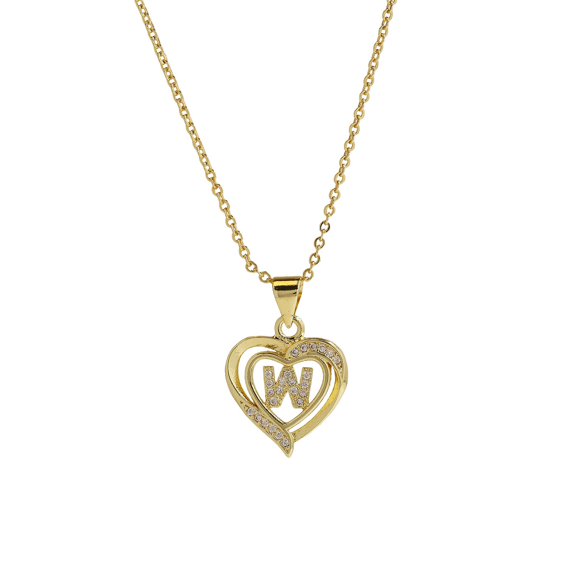 Kamarie Initial Heart Necklace - Necklace W [8FTX7GXF]