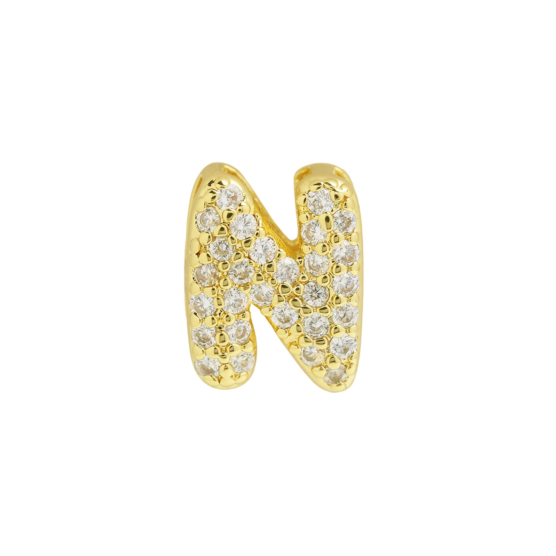Makinley Bubble Letter Charm - Gold Pendant N [1H0S56NO]